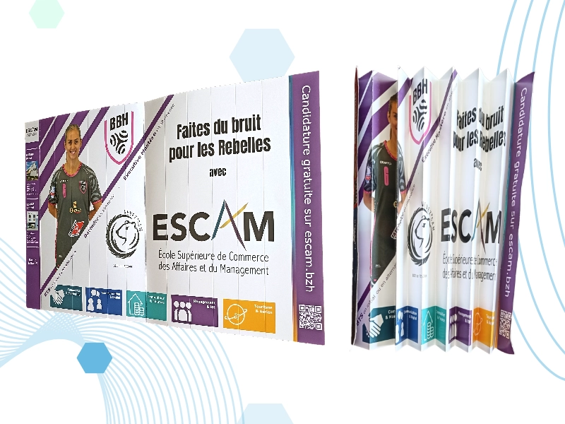 Réalisation d'un clap-clap pour une école de commerce destiné à être utilisé lors d'un évènement sportif