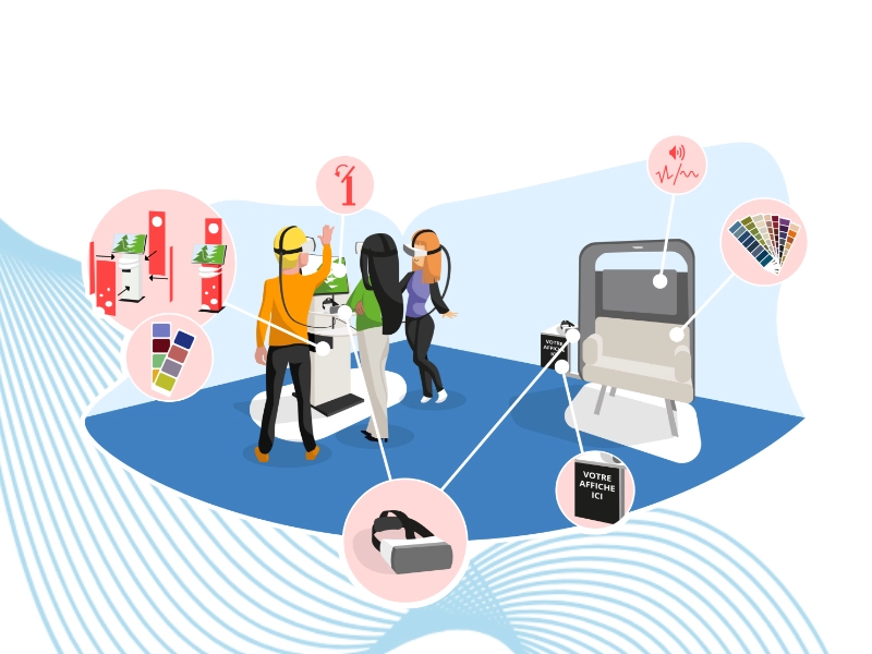 Réalisation en flat design d'une illustration descriptive