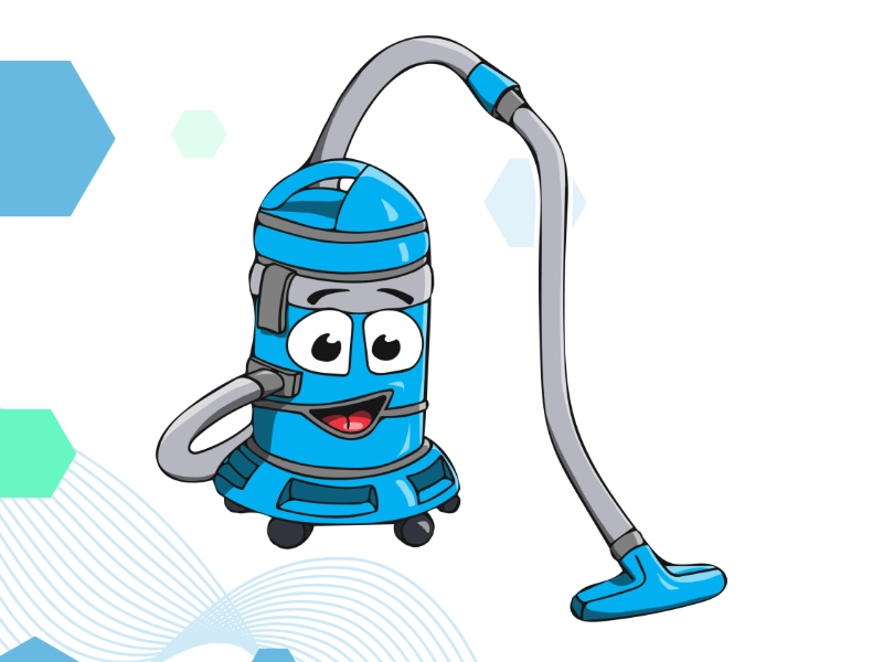 Création d'une mascotte pour une entreprise de nettoyage de véhicule réalisé à la main par un professionnel. Mascotte dessinée à la main, puis vectorisé et colorisé sur ordinateur. Mascotte utilisée sur le site internet de l'entreprise