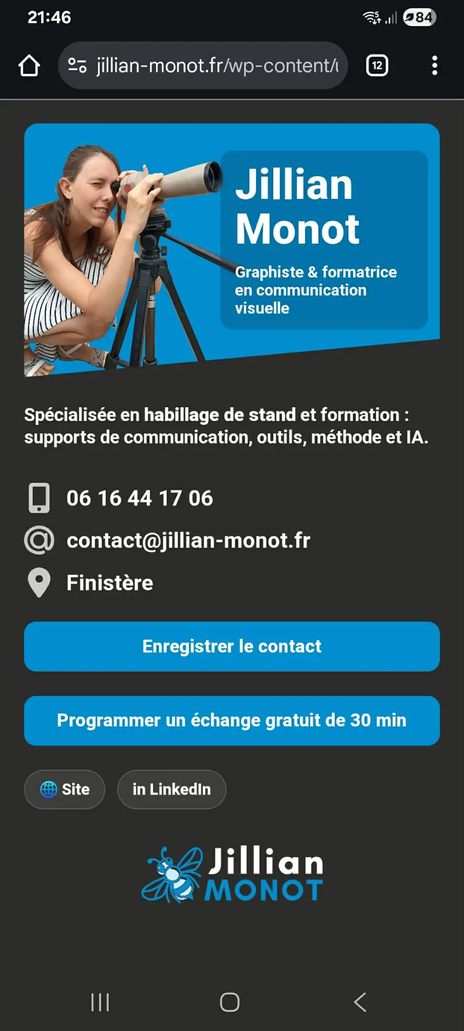 Carte de visite virtuelle 100% à toi (2)
